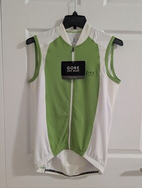 Gore Bike Wear Power Mens Cycling Singlet Jersey - Kiwi Green/White - Small BNWT